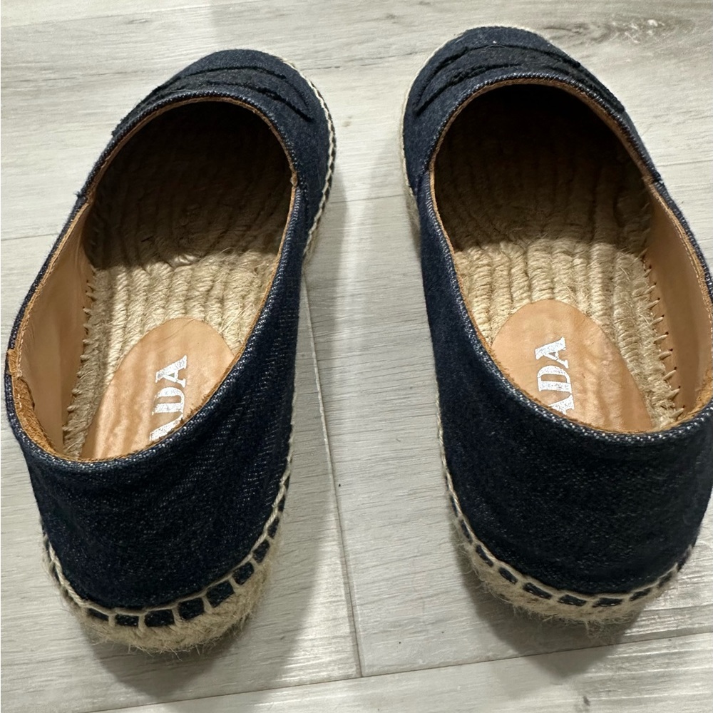 Prada dark denim espadrilles size 36 or 6 - Picture 2 of 8